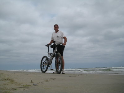 First ride on the beach