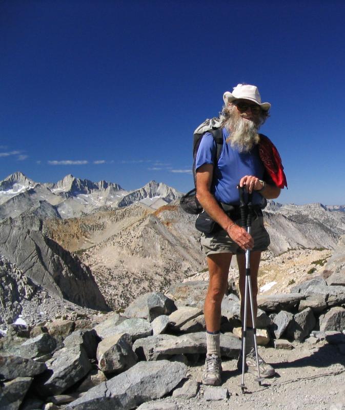 Billy Goat on Glen Pass, he has hiked over 32,000 miles on Americas trails