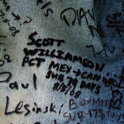 Scott Williamson signed the blue jean journal