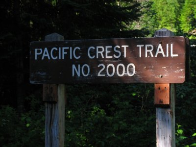 Old PCT trail sign