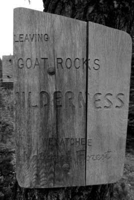 Leaving the Goat Rocks Wilderness