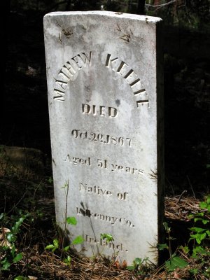 Mattew Keeffe, died 1867 - oldest headstone
