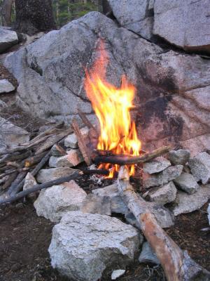 A campfire I enjoyed along the Muir Trail, and in an area where permitted