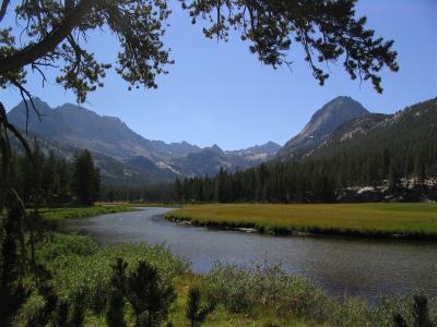 McClure Meadow in Evolution Valley, The Hermit on the right