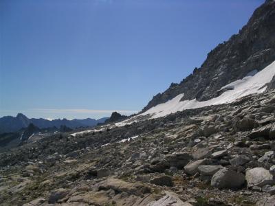 Route to Mirror Lake from Grizzly Lake, and Mirror Pass