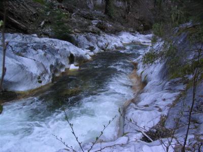 The Grider creek marble gorge section