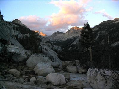 Mott Lake cirque sunset