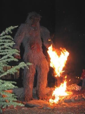 Bigfoot discovers fire
