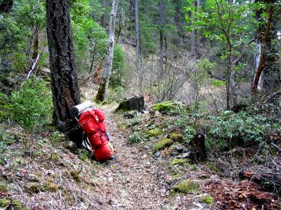 Rest break on Grider Creek PCT