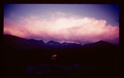 Timothy Lake camp view of sunset