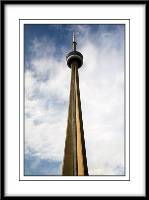 Toronto CN Tower taken from the street below.