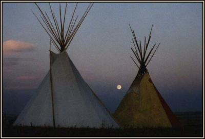 Tipis at Dusk