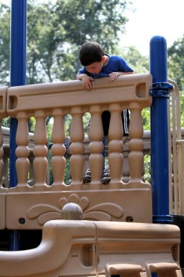 David on the ship in the zoo play yard