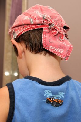 David with Daddy's doo rag