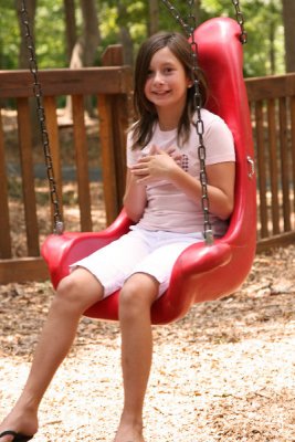 Jacklyn enjoys the swing