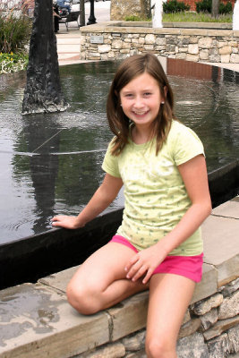 Jacklyn by the wishing fountain