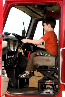 David takes a turn at the wheel