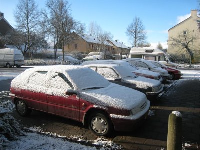 Snow, De Bilt, 25 march 2008