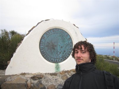 167 - Alex at the entrance to the solar telescopes on Tenerife