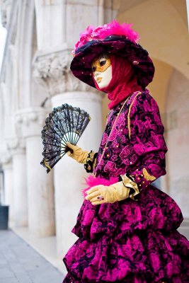 A Quiet Elegant Presence at Carnevale, I Caught Glimpses of Birgit Twice.