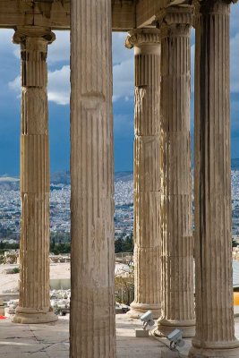 Columns with Athens Backdrop