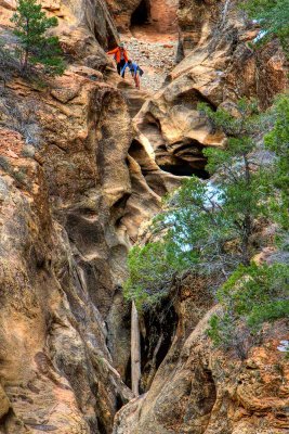 The Head of Pine Creek Slot Canyon