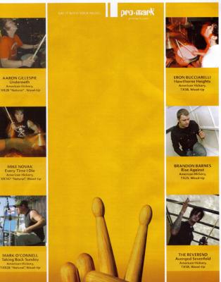 Pro Mark ad #4 Eron Buccarelli (Alternative Press December 05)