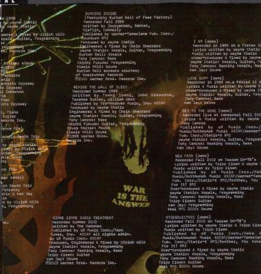 Static-X cd Beneath, Between, Beyond July 04