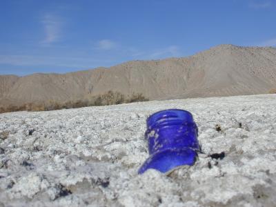 Started the morning with a playa walk  and sky blue bottle