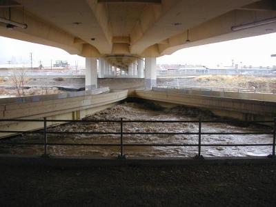 park bridge flooded