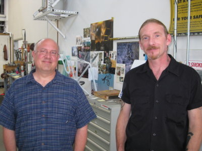 Pete and Jesse - taken at Co-Motion Cyles where Pete works