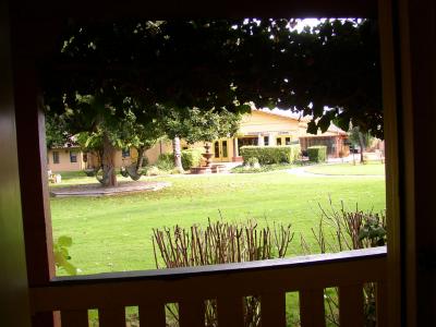 Looking out of our room at the Inn Marin