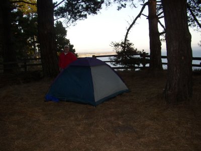 Dave picked out a great spot for his tent