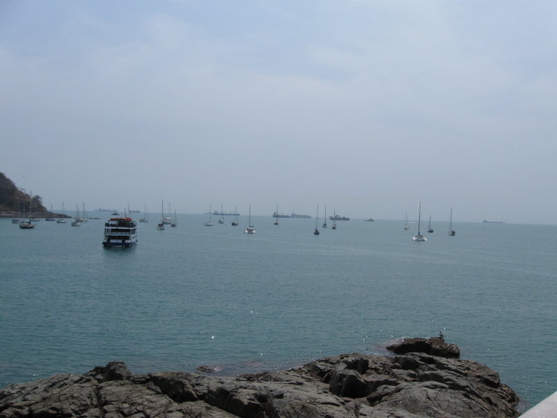Ships in the background