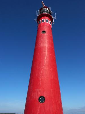 Blue sky - Red lighthouse