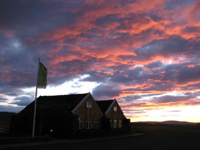 Moedrudalur - small villige in the Evening Light