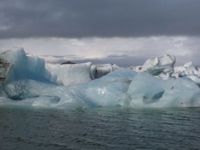Iceberg in the Sea from the Glacier