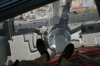 Looking down from Calgary Tower