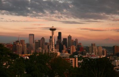 Seattle Skyline at sundown