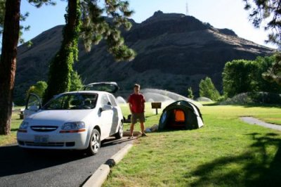 Paul camping at Hells Canyon