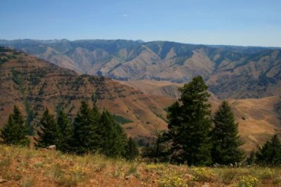 Above Hells Canyon (view east)