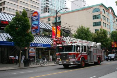 A fire engine in Vancouver