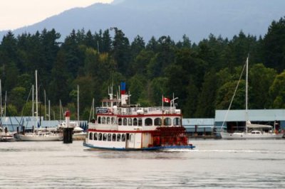 A paddle steamer in Vancouver