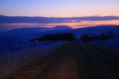 Approaching Ingleborough at twilight