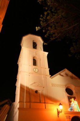 Nerja church at night