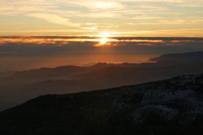 Sunset over the Sierra Nevada