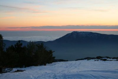 Twilight in the Sierra Nevada, view south
