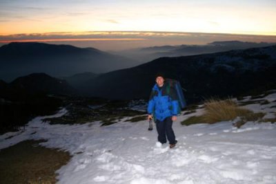 Paul in Poquira Valley at twilight