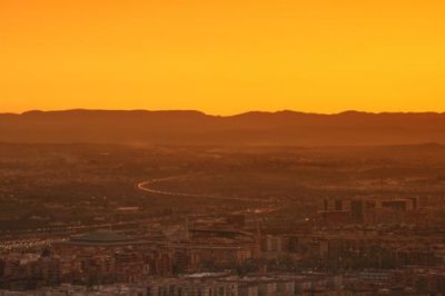 Granada highway at sunset