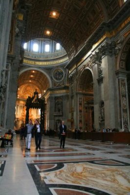 Inside St Peters. Vatican City